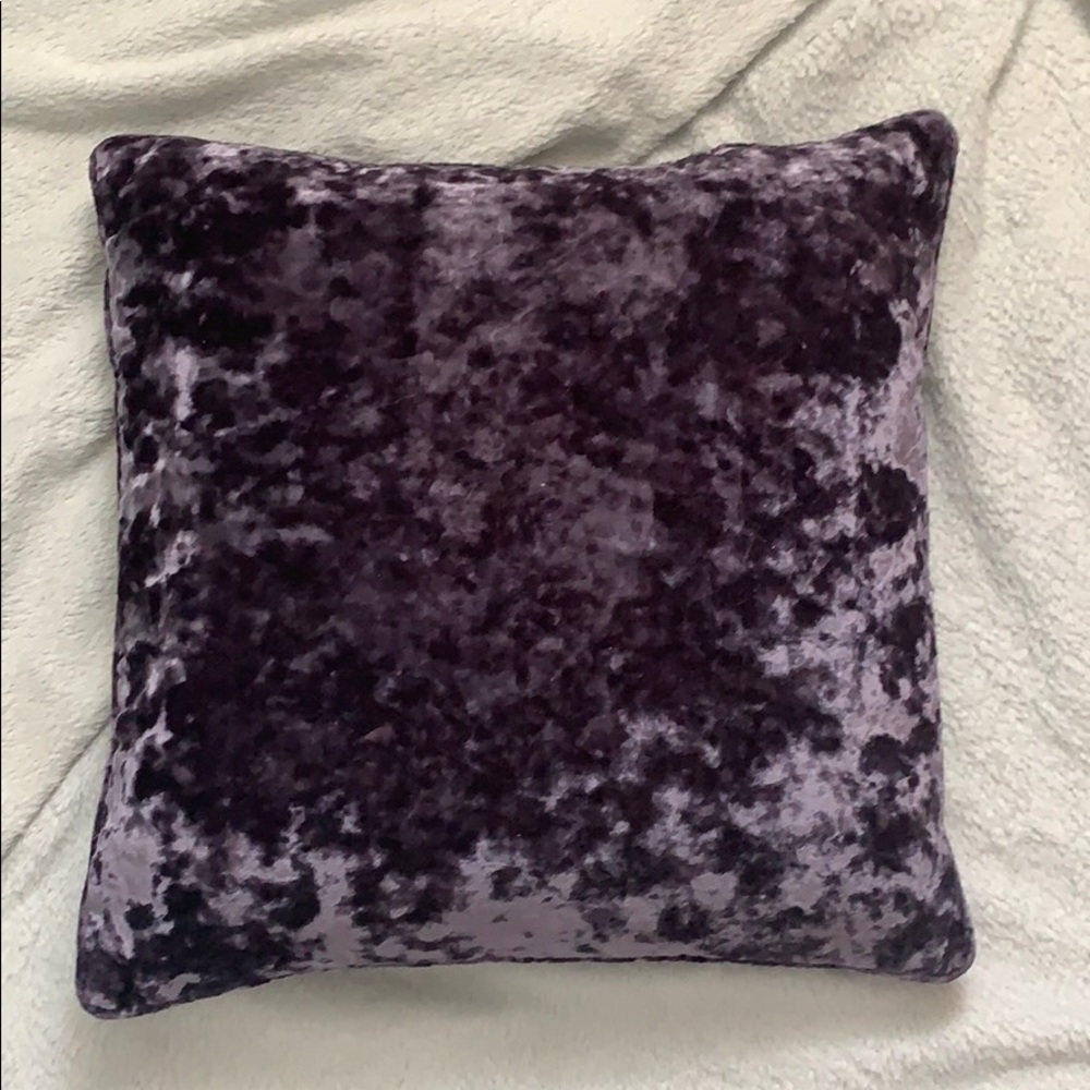 Crushed Velvet Purple throw pillow